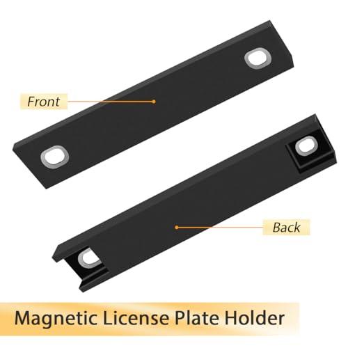 WFPOWER 4 Pack License Plate Magnet, Premium Rubber Coated Magnetic License Plate Holder, Black Dealership Demo Tag Test Drives Temp Holder for Car Dealer Magnet License Plate, No Scratch for Car - Image 4