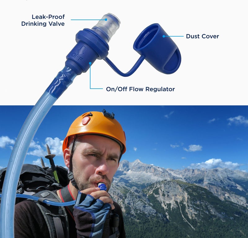 RANGLAND Extra Large 8L Water Bladder (2.1 Gallon) Heavy Duty Hydration Reservoir Bag, Easy-Fill Wide Mouth Opening, Leak-Proof Drinking Tube with Bite Valve Straw - Image 3