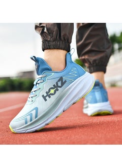 Generic Unisex Casual Lightweight Sports Shoes Couple Air Cushion Running Shoes Mens Slip-On Athletic Sneakers High Flexibility Net Fab A58-1 Stone Blue 