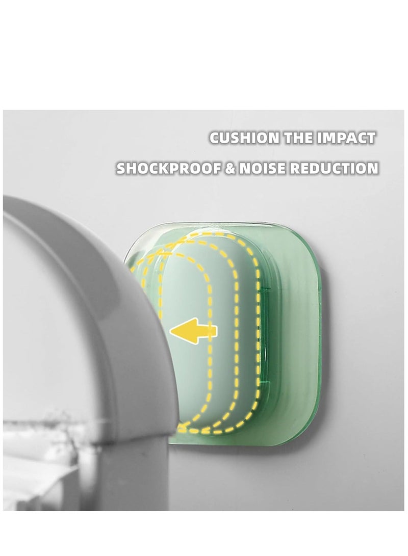 Door Handle Bumper Self-Adhesive Thickened Wall Protector Door Knob Wall Shield Rubber Buffer Crash Pads Translucent Silicone Door Stoppers for Furniture Glass Table  - Image 2