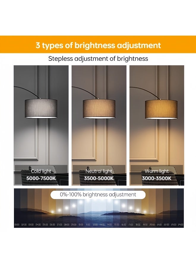 NEWLAN Modern Floor Lamp: Smart Dimmable, 3 Color Temperatures, Multi-Scene Lighting for for Reading Lamp for Bedroom Office Combination. 26x90x175cm - Image 2