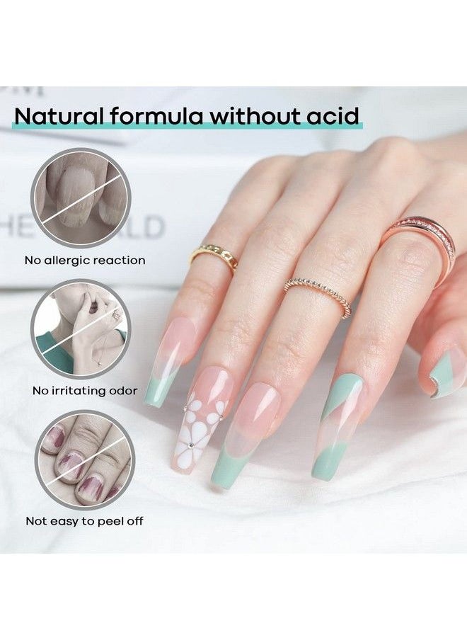 modelones - 15Ml Gel Nail Polish Nail Dehydrator And Primer 4Pcs Acid Free Natural Nail Prep Dehydrate & Bond Primer Nail Bond Air Dry Superior Bonding Primer For Acrylic Powder Nail Supplies Set - Image 1