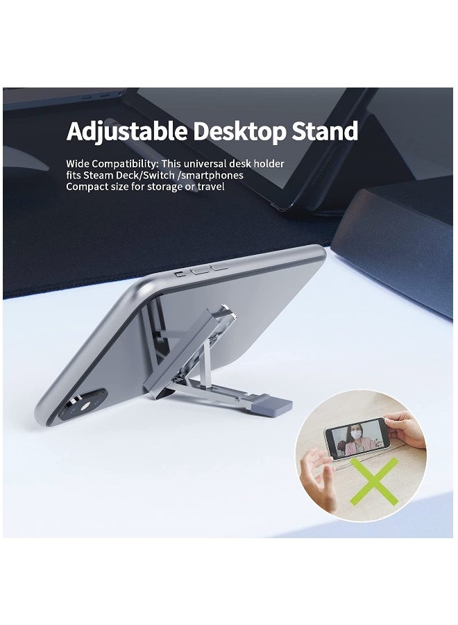 Steam Deck Joystick Guard Set: 6 Protective Holders, 1 Kickstand, and 1 90-Degree USB-C Male to Dual USB-C Adapter for Switch Lite and Phones. - Image 4