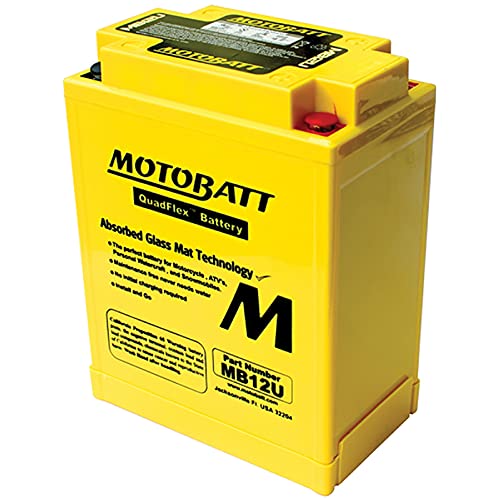 Motobatt DB Electrical MB12U New Battery for Motobatt Battery 15Ah, Aprillia, Benelli, Bmw, Ducati, Honda, Kawasaki, Yamaha 12N12-4A 12N12A-4A-1 YB12A-A YB12AAS YB12A-A-WS YB12A-B YB12AL-A 134 x 80 x 161 mm - Image 1