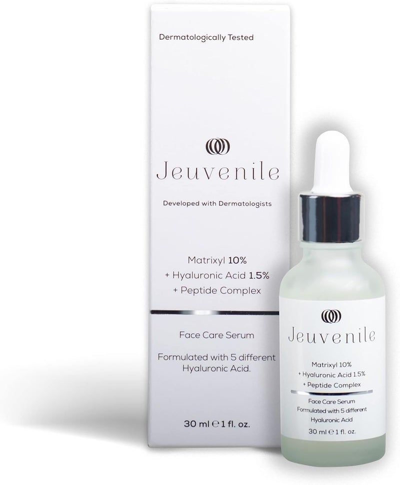 Jeuvenile Matrixyl Face Care Serum AntiAging Wrinkle Reduction Moisturizing Smoother Skin for All Skin Types 50ml