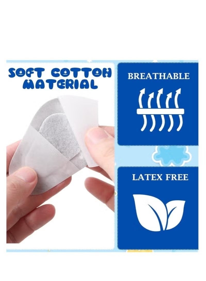 سي جي اس واي جيه رقعة لاصقة للعين، 60 قطعة، رقع للأطفال والبنات، رقع كبيرة من القماش، قابلة للتنفس، تصاميم لطيفة وممتعة، ضمادات قطنية لحجب الضوء، 12 نمطًا - Image 2