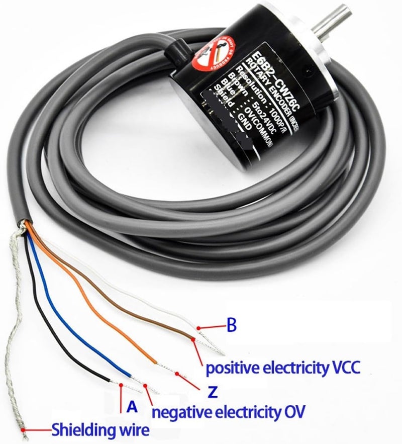 Rotary Encoder, Optical Encoder E6B2-CWZ6C-1024P/R 10 20 60 360 1024 2500 5-24v Photoelectric Rotary Incremental Encoder(600PR) - Image 3