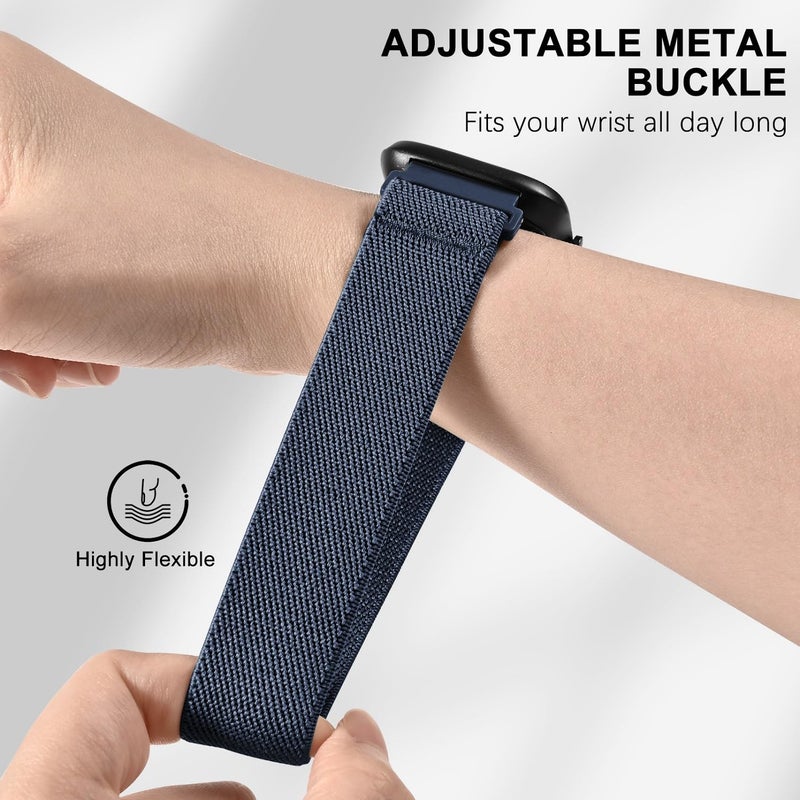 Bolesi 3 Pack Stretchy Nylon Watchband Compatible with Amazfit Bip 6/Bip 5/Active Max/Balance 2/Balance,22MM Soft Replacement Sport Strap for Amazfit GTR 4/GTR 3 Pro/3/2/2e/47mm Women Men - Image 4