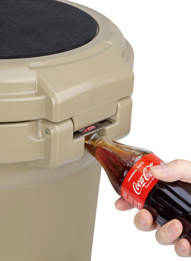 دي بي تي ترمس سوائل باردة بلاستيك ترمس ماء بولي ايثيلين بني سعة 9.5 لتر مقاس 38*35*35.5 سم - Image 3