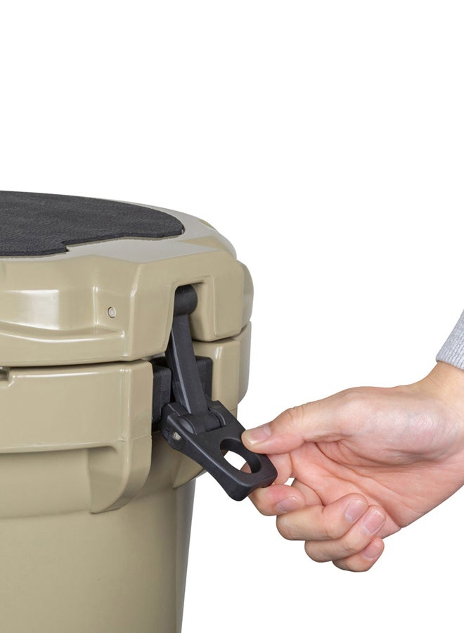 دي بي تي ترمس سوائل باردة بلاستيك ترمس ماء بولي ايثيلين بني سعة 9.5 لتر مقاس 38*35*35.5 سم - Image 5