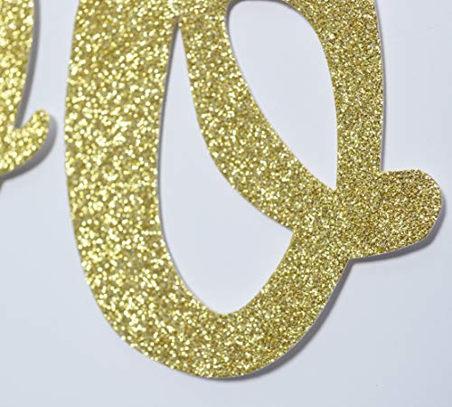 FOZEE Born Two Be Wild Glitter Banner, Two Years Old Banner, 2nd Birthday Party Decor (Gold) - Image 4