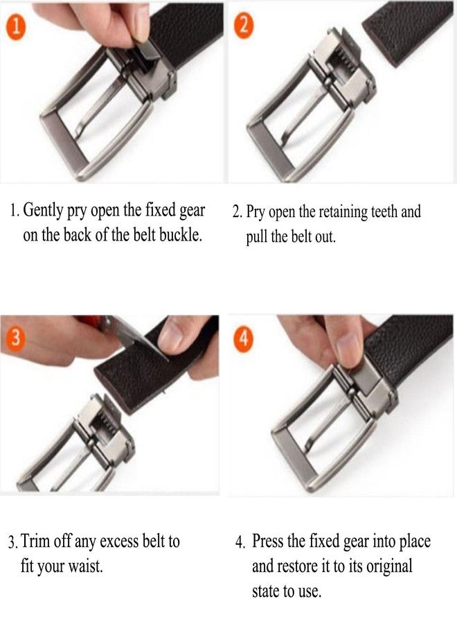 Wojgzon Boys Black PU leather belt with Removable Pin Buckle, Ratchet Belts for Kids Dress Casual School Uniform - Image 5