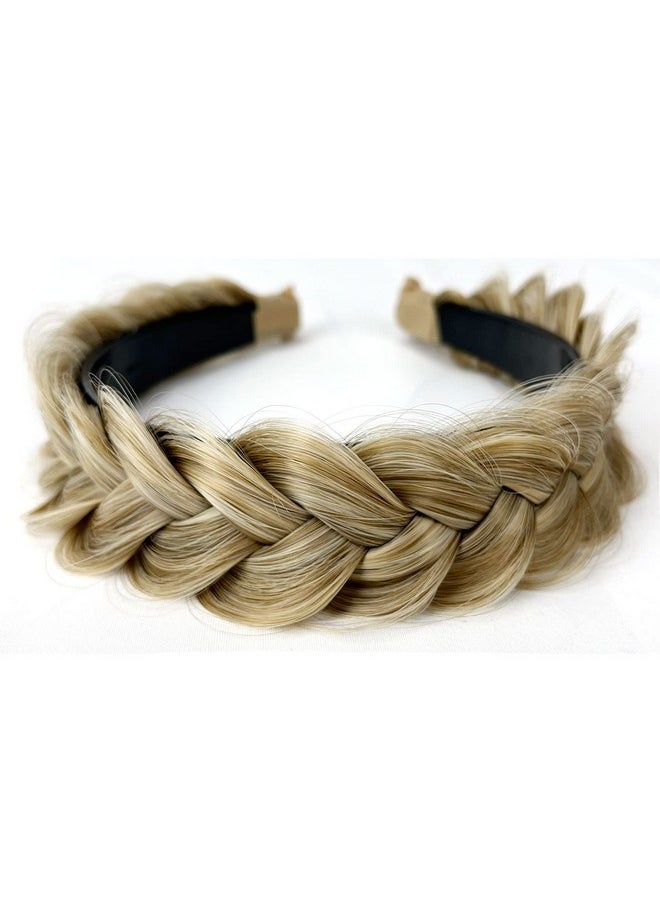 TOECWEGR - Braided Headband Withtooth Wide Braid Messy Hair Hoop Womenfashion Hair Accessories (Grey Gold Brown A19) - Image 1