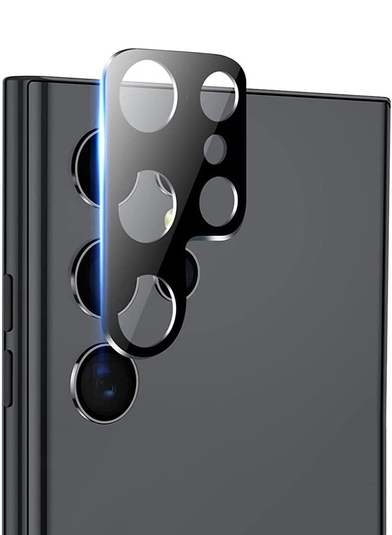 Theodor Samsung Galaxy S24 Ultra Camera Lens Protector (6.8 Inch) 9H Hardness Anti Scratch, Easy Installation Tempered Glass (Black) - Image 1