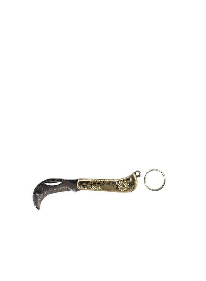 Brass Mini Kitchen Knife Sharp Keychain Pendant Cutting Tool  7 cm  - Image 1
