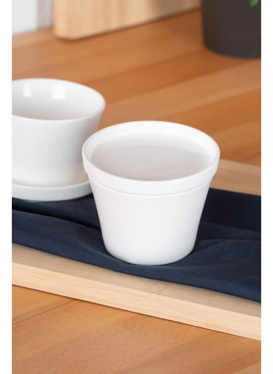 Acar Bianco Perla Round Bowl with Lid - 9.5 cm