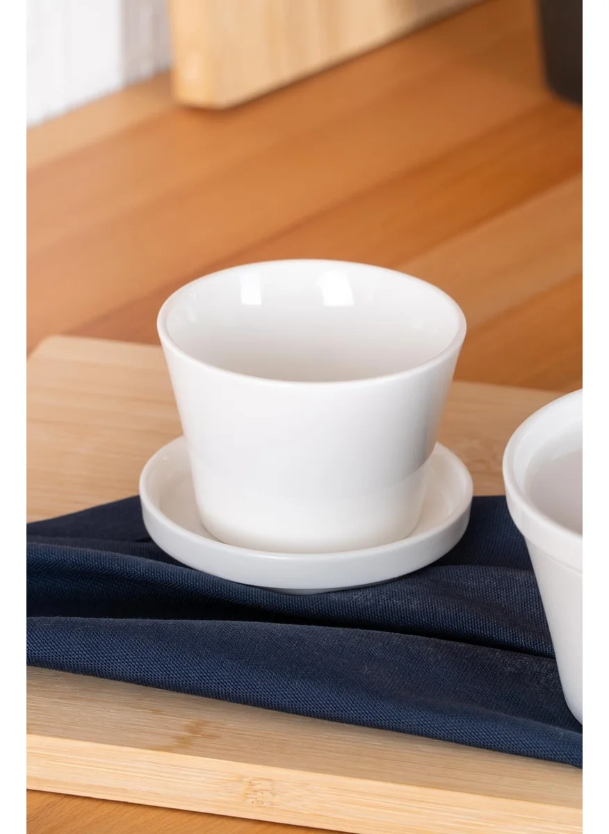 Acar Bianco Perla Round Bowl with Lid - 9.5 cm