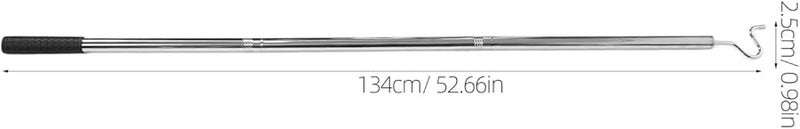 Cabilock Stainless Steel Clothes Hanger Pole with Hooks for Hanging Clothes - Image 5