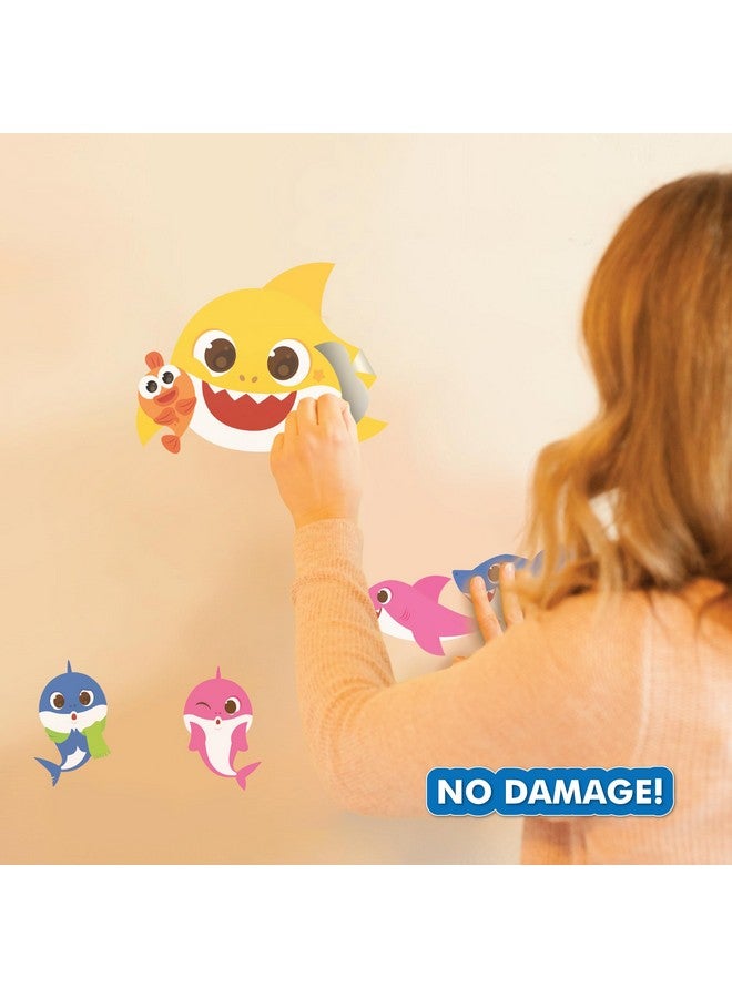 Wall Palz Baby Shark Family Wall Decals - Set of 8 Peel and Stick Vinyl Wall Stickers for Bathroom Nursery Bedroom Decor - Image 4