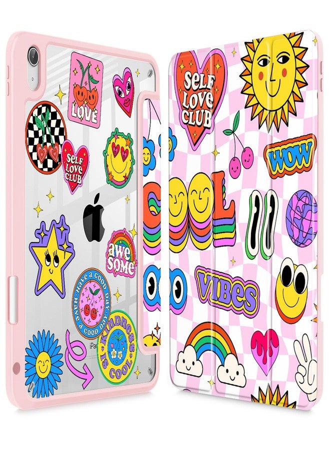 May Chen for iPad (A16) 11th Generation Case 11 Inch 2025, iPad 10th Gen Case 2022 10.9 inch, Built-in Pencil Holder with Shockproof Cover Clear Back Shell Auto Wake/Sleep, Groovy - Image 1