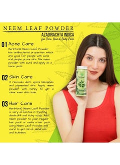 Herbtoniq 100% Natural Neem Leaf Powder For Face Pack And Hair Pack (Azadirachta Indica) (Pack Of 2 (150X2 = 300G))  - Image 3