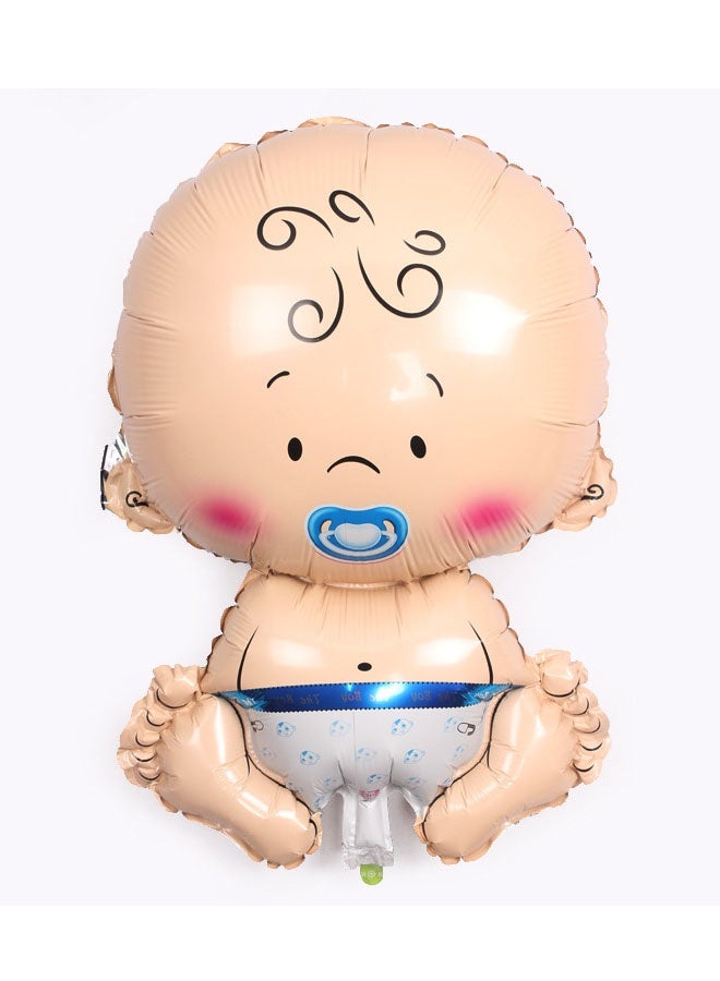 5-Pieces Decorative Newborn Baby Birthday Party Inflatable Balloon Set Boy - Image 4