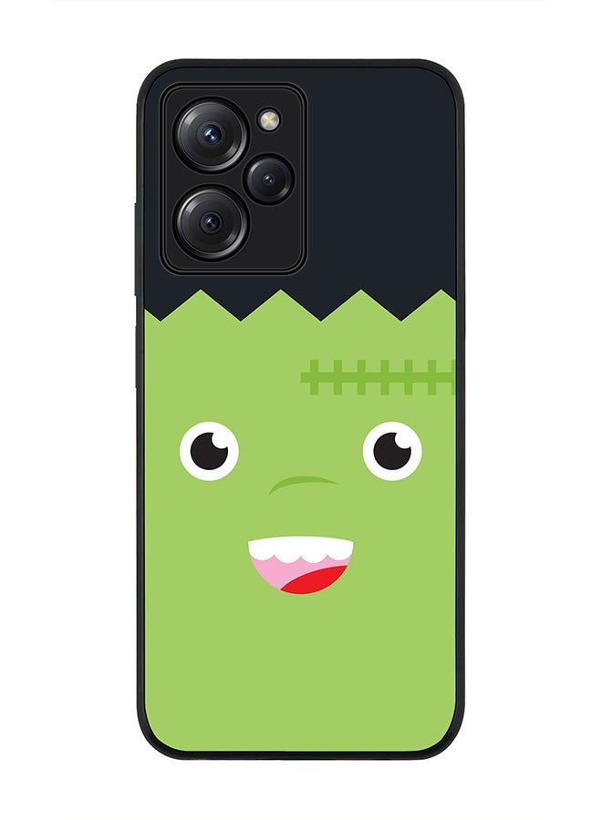 Stylizedd Rugged Black edge case for Poco X5 Pro Slim fit Soft Case Flexible Rubber Edges Anti Drop TPU Gel Thin Cover - Cute Frankie - Image 1