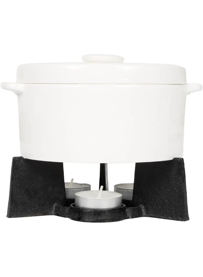 BOSKA Cheese Fondue Party Set - Fondue Pot Set Microwave Safe Ceramic Hot Pot Chocolate Fountain Snack - Small Kitchen Appliance - Image 3