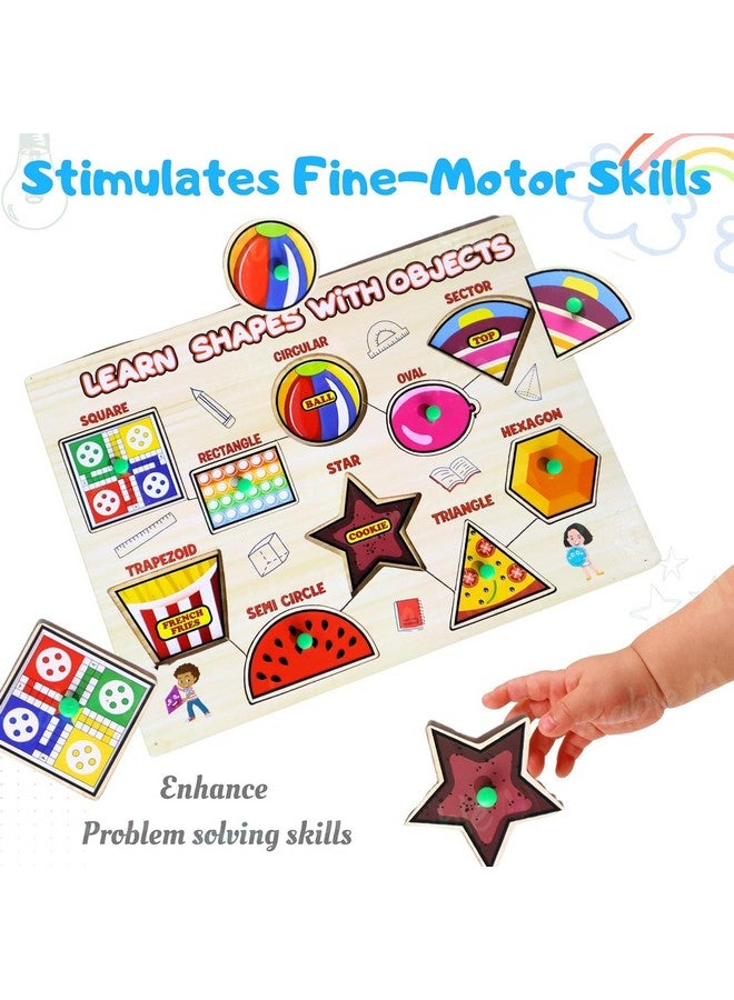 Adora Wooden Learning Educational Game Board for Kids, Shape Their Learning Journey: Educational Shapes Puzzle Game for Kids Wooden Shapes Puzzle Learning Game for Boys & Girls - Image 3