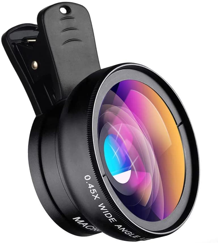 REDWIND Pro Lens Kit for iPhone & Android Camera, 0.45X Super Wide Angle Lens 12.5X Macro Lens, Clip-On 2in1 Professional Telephoto Instagram Reels Lens for iPhone, iPad & Android Smartphone, Tablets - Image 1