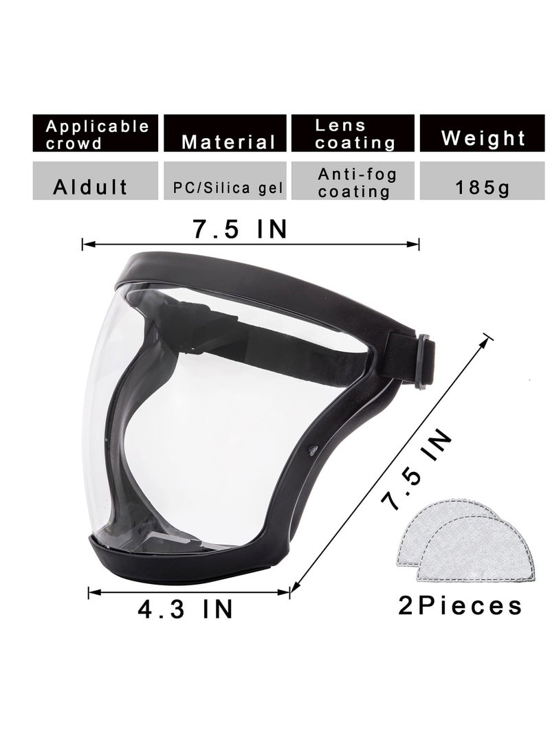 KASTWAVE Super Protective Face Shield, Transparent Anti-Fog Full Face Safety Shield Unisex All-Inclusive Face Protection with Detachable Flter, Reusable Eye, Nose, Mouth Protection  - Image 5