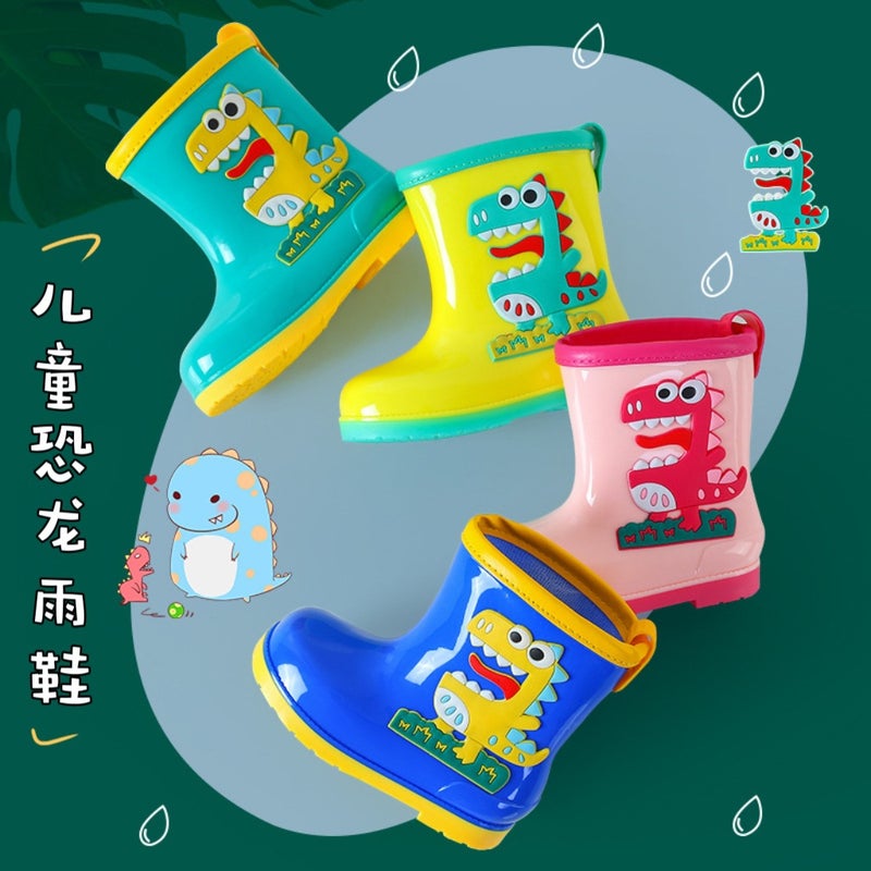 Children'S Cartoon Rain Boots Baby'S Cute Rain Boots Girls Velvet Water Boots Students Waterproof Non-Slip Water Boots For Boys - Image 3