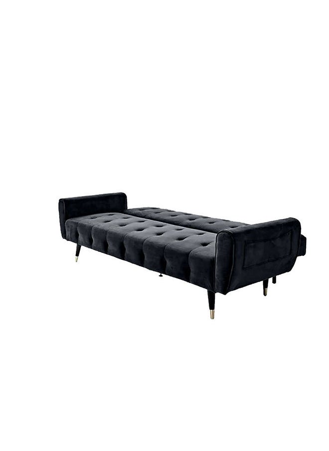 إن - هاوس مونتلا | أريكه سرير 2 في 1 من المخمل 36x179x106 cm- رمادي غامق  - Image 4