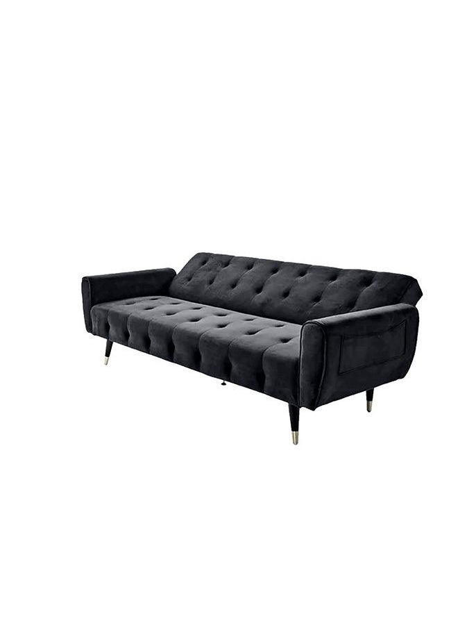 إن - هاوس مونتلا | أريكه سرير 2 في 1 من المخمل 36x179x106 cm- رمادي غامق  - Image 3