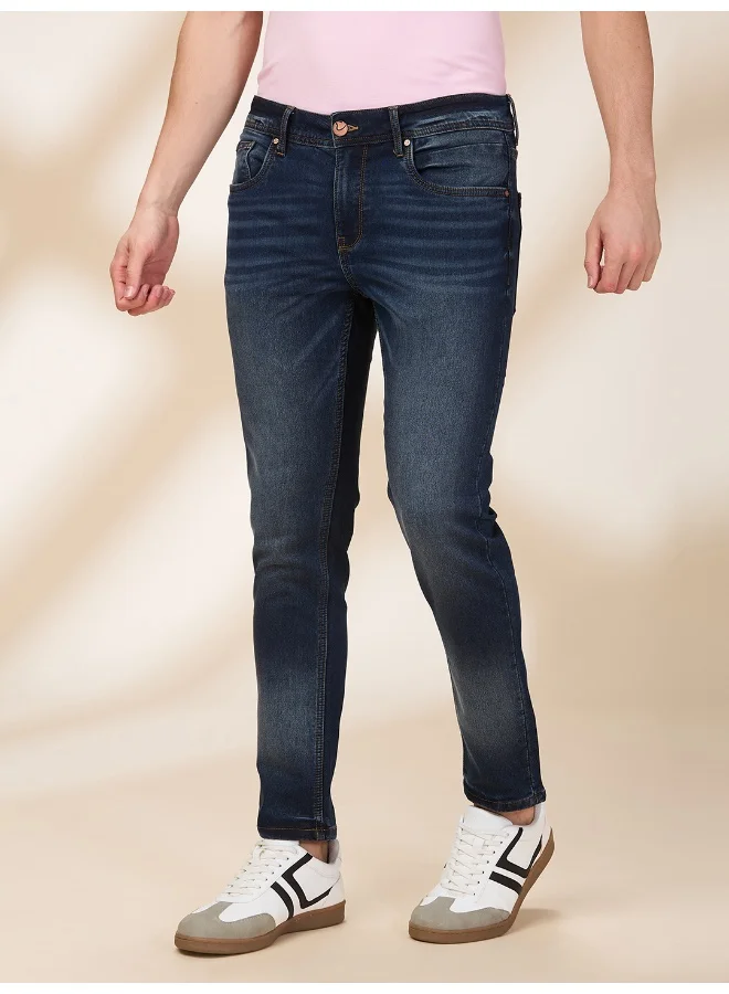 بيينغ هيومان Mens Dark Tone Cropped Fit Denims
