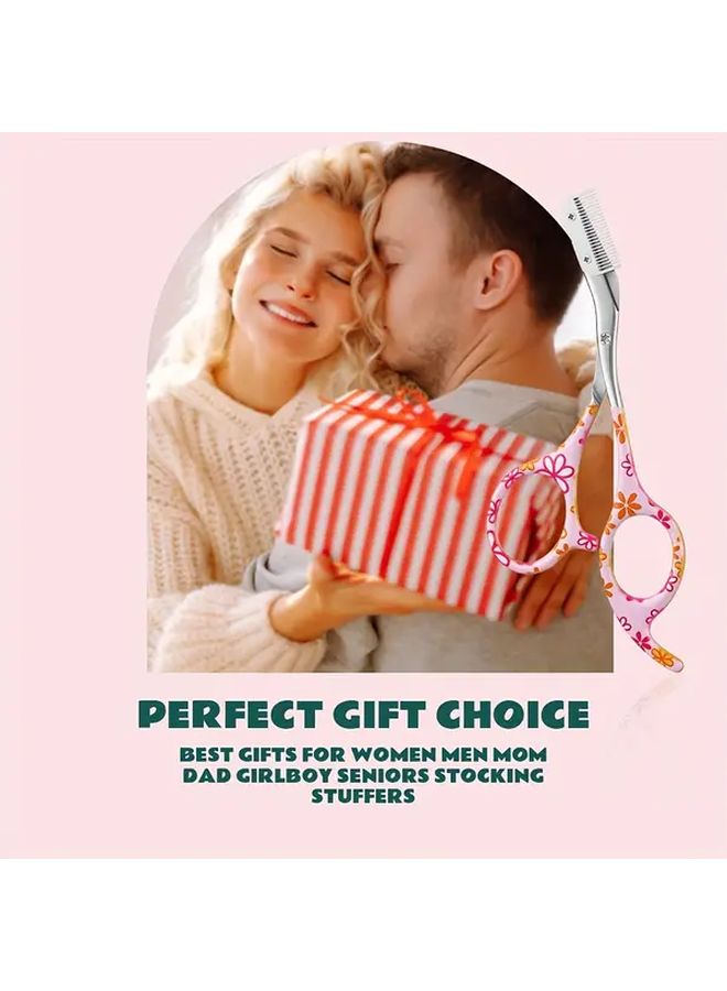 Professional Stainless Steel Eyebrow Trimming Scissors With Combs For Men And Women - Image 3