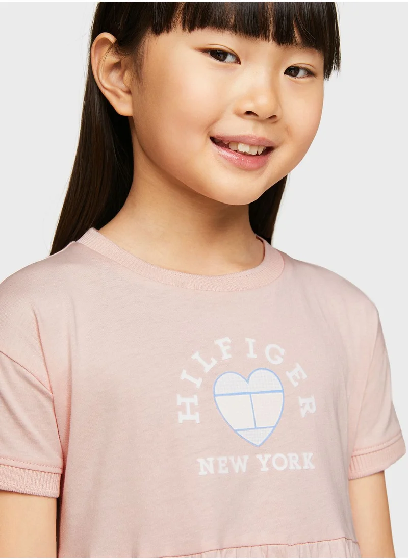 TOMMY HILFIGER Youth Printed Tiered Dress