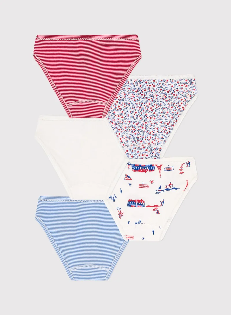 Petit Bateau Youth 5 Pack Assorted Knicker