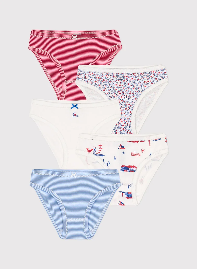 Petit Bateau Youth 5 Pack Assorted Knicker