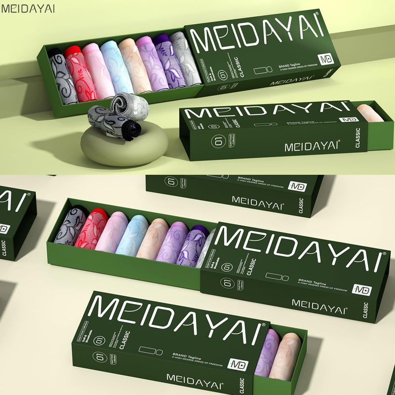 MEIDAYAI Womens Underwear Cotton Tummy Control High Waisted Underwear Soft Breathable Full Coverage Panties Multipack - Image 2