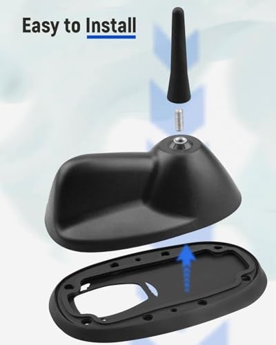 JUQAFY Upgraded Large Type Roof Antenna Mount Base Fit for Mini Cooper Clubman S R55 2008-2015, Fit for Mini Cooper Hatchback S R56 2007-2013, with Short Sport Antenna and Rubber Gasket - Image 5