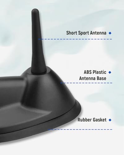 JUQAFY Upgraded Large Type Roof Antenna Mount Base Fit for Mini Cooper Clubman S R55 2008-2015, Fit for Mini Cooper Hatchback S R56 2007-2013, with Short Sport Antenna and Rubber Gasket - Image 3