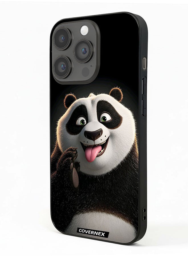 Covernex Apple iPhone 14 Pro Protective Case Cover Printed Featuring Kung Fu PAnda Playful Expression - Image 1