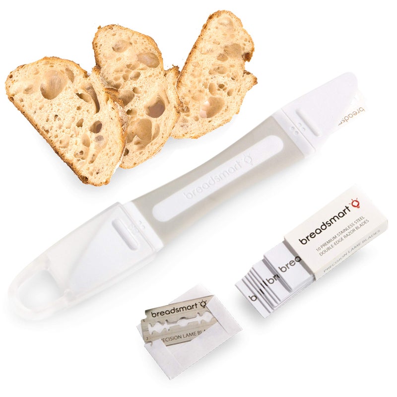 Breadsmart Bread Lame  Bread Scoring Tool  Set of 10 Stainless Steel Blades  Bakers Dough Scorer  Best Sourdough Bread Baking Supplies