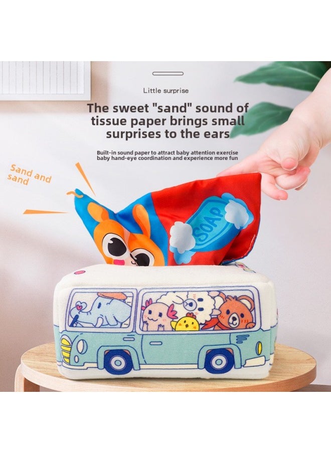 Generic - Baby Tissue Toy Tissue Box 6-month-old Baby Benefit 0-1-year-old Smart Early Education-Color:Sound Paper D Bag - Image 1