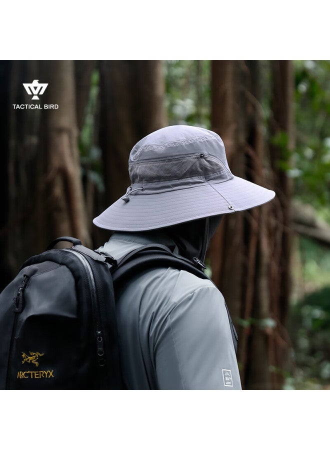 Tactical Bird Wide Brim Summer Outdoor Fisherman Hat Men Hiking Mountaineering Sun Protection Hat Women Thin Sunshade Fishing - Image 4