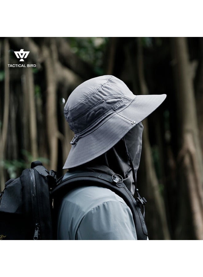Tactical Bird Wide Brim Summer Outdoor Fisherman Hat Men Hiking Mountaineering Sun Protection Hat Women Thin Sunshade Fishing - Image 1