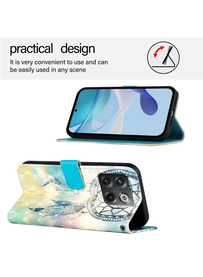 S-TOP Case For OnePlus Ace Pro / 10T Global 3D Painting Horizontal Flip Leather Phone Case - Image 3