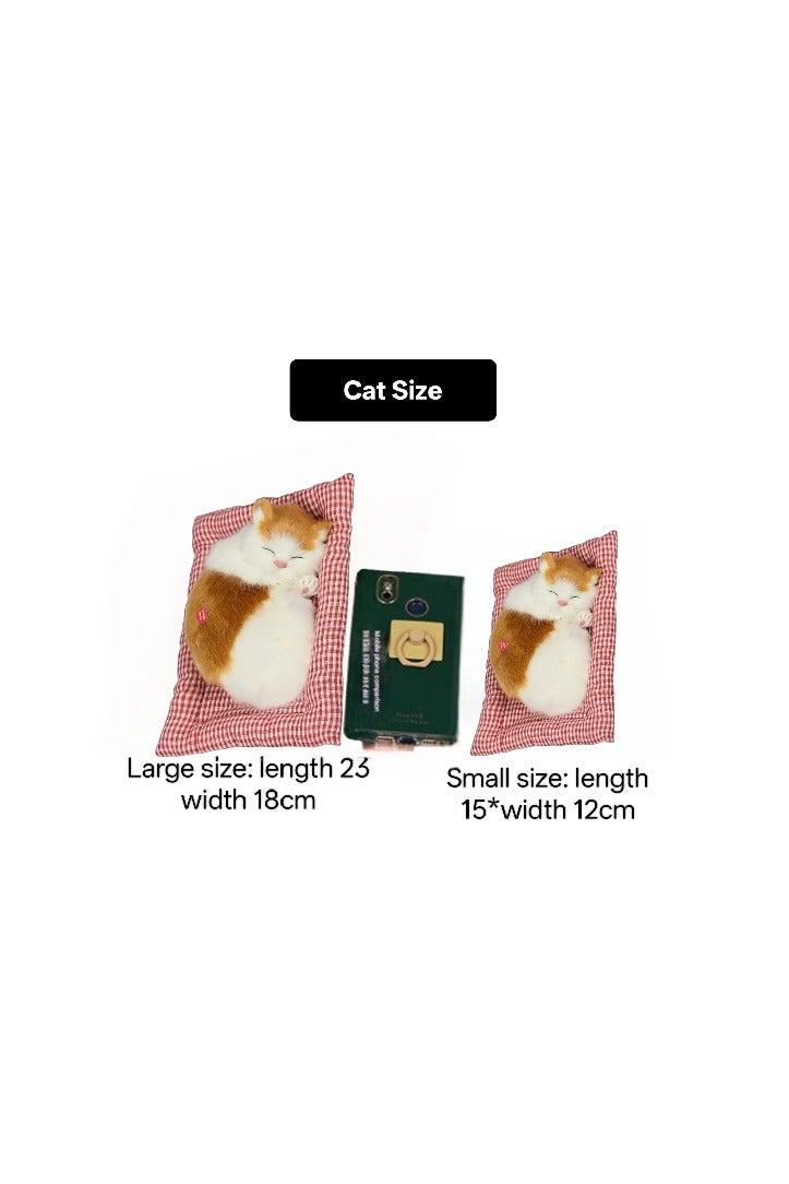 A.M Display Mold Sleeping Cat Design Purifying Air Plastic Cartoon Simulation Animal Model for Car - Image 2