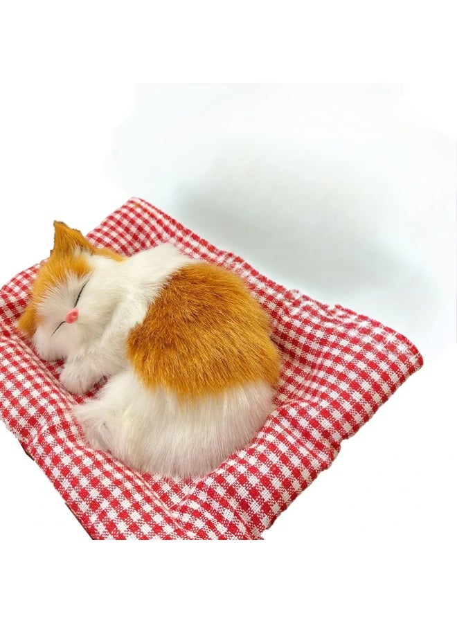 A.M Display Mold Sleeping Cat Design Purifying Air Plastic Cartoon Simulation Animal Model for Car - Image 4